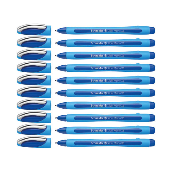 Schneider Slider Memo XB Ballpoint Pen Large Blue (Pack of 10) 150203