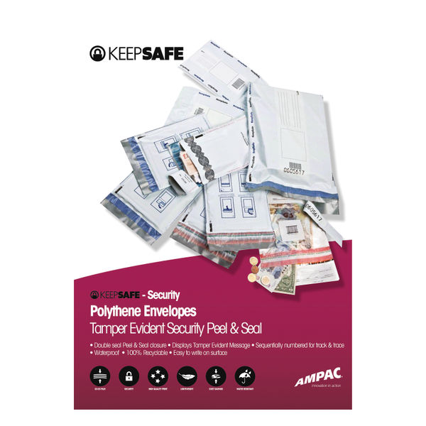 Ampac C5 Envelope 165x260mm Tamper Evident Security Opaque (Pack of 20) KSTE-1