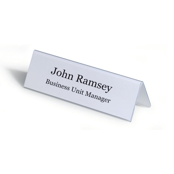 Durable Badgemaker Insert Sheets 61x210mm 150gsm White (Pack of 20) 146002