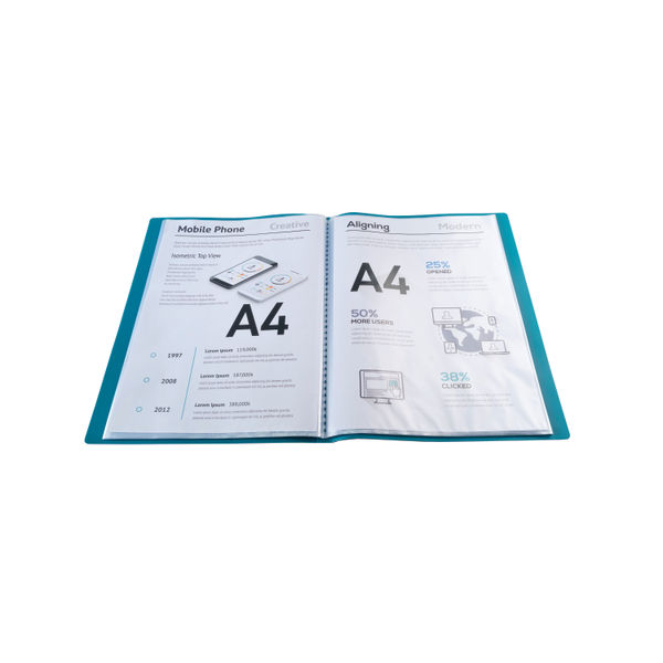 Exacompta Display Book 40 Pocket A4 Green (Pack of 12) - 8543E