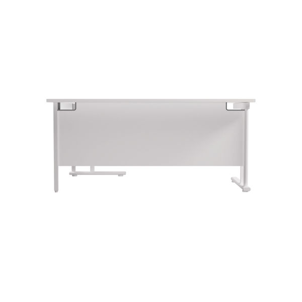 Jemini Radial Right Hand Cantilever Desk 1600x1200x730mm White/White KF807735