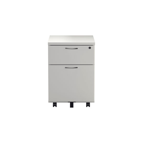 Jemini 2 Drawer Mobile Pedestal 404x500x595mm White KF74147