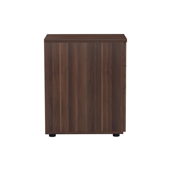 Jemini 3 Drawer Desk High Pedestal 404x600x730mm Walnut KF78948