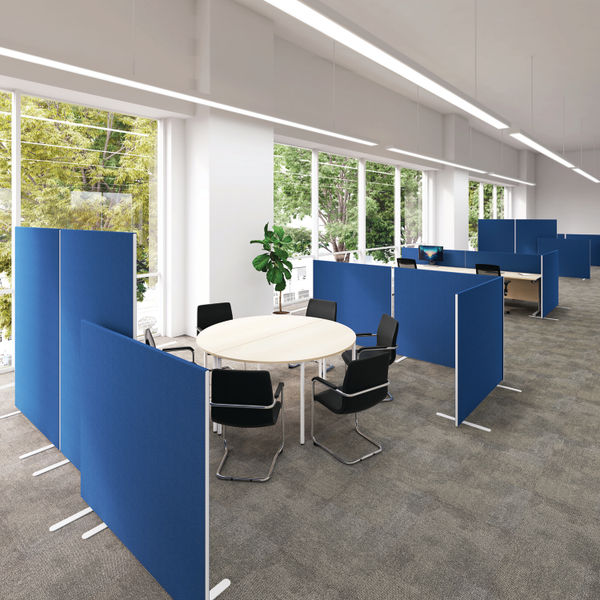 Jemini Floor Standing Screen 1600x25x1600mm Blue KF78992