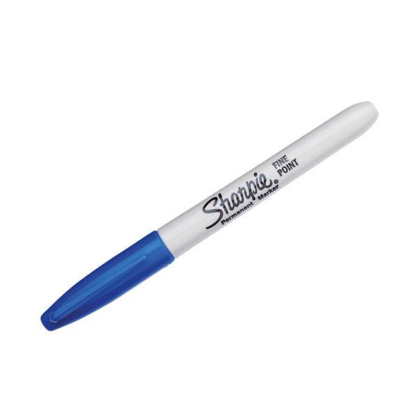 Sharpie Blue Fine Permanent Markers, Pack of 12