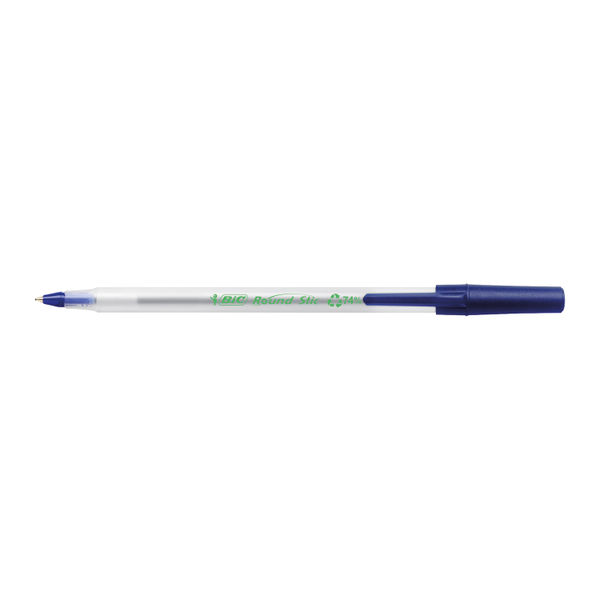 Bic Ecolutions Medium Blue Ballpoint Pens, (Pack of 60) - 893240