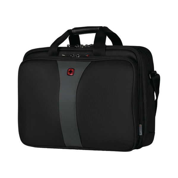 Wenger Legacy 17 Inch Laptop Case Triple  Gusset 420x210x320mm Black/Grey 600655