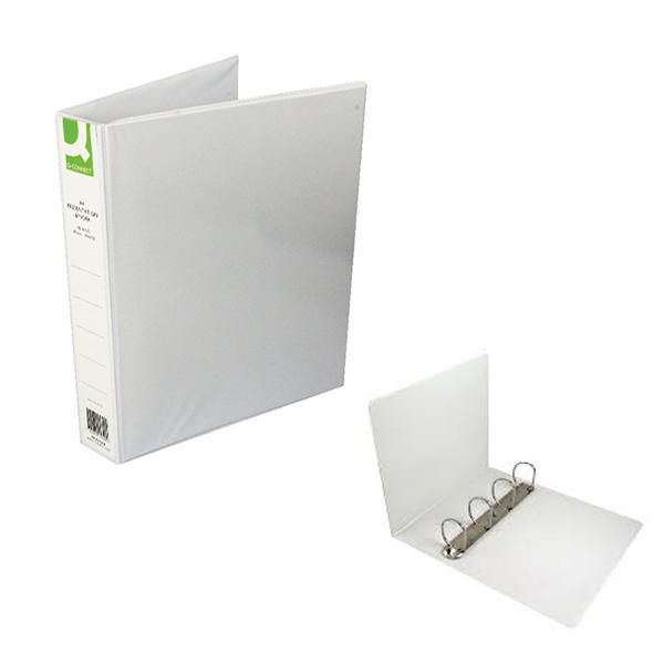 Q-Connect Presentation 40mm 4D Ring Binder A4 White (Pack of 6) KF01329Q