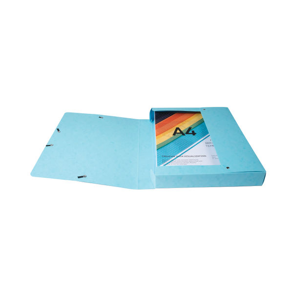 Exacompta Aquarel Exabox 40mm Box File Glossy Card A4 Assorted (Pack of 8) 59560E