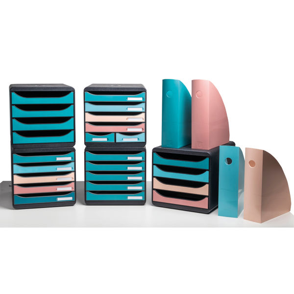 Exacompta Skandi Mag-Cube Magazine File Assorted (Pack of 4) 182606SETD