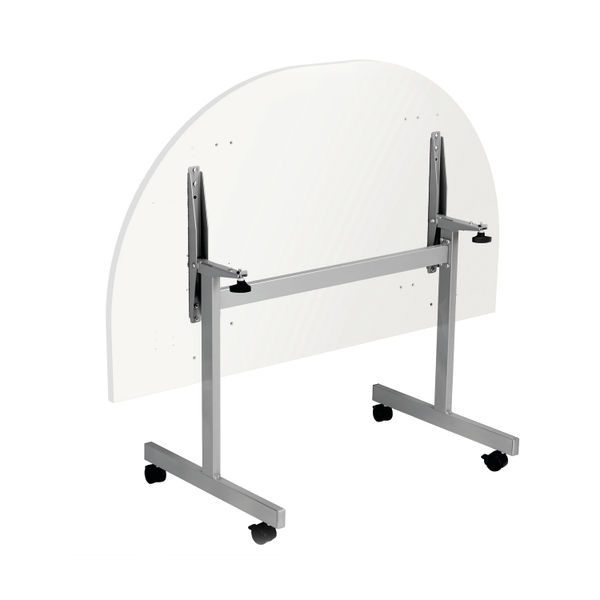 Jemini D-End Tilt Table 1400x700x720mm White/Silver KF822462