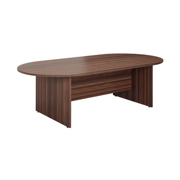 Jemini D-End Meeting Table 1800x1000x730mm Dark Walnut KF822646