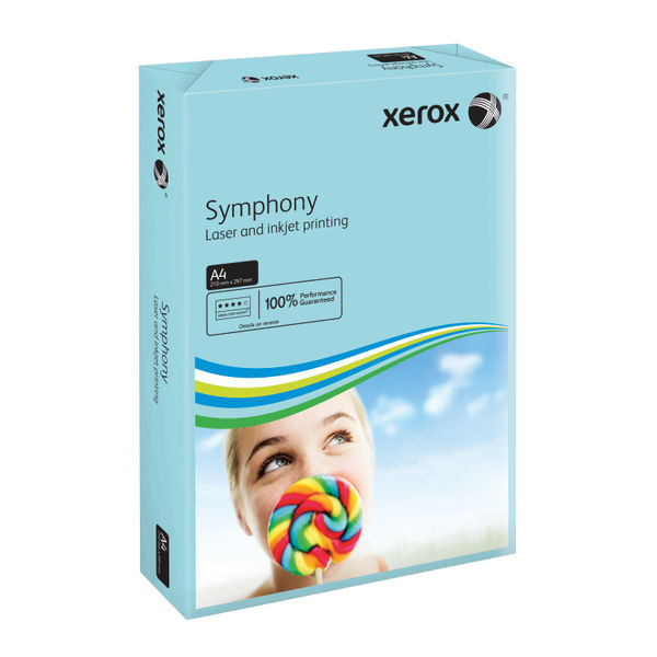 Xerox Symphony Medium Tints Mid Blue Ream A4 Paper 80gsm 003R93968 (Pack of 500) 003R93968