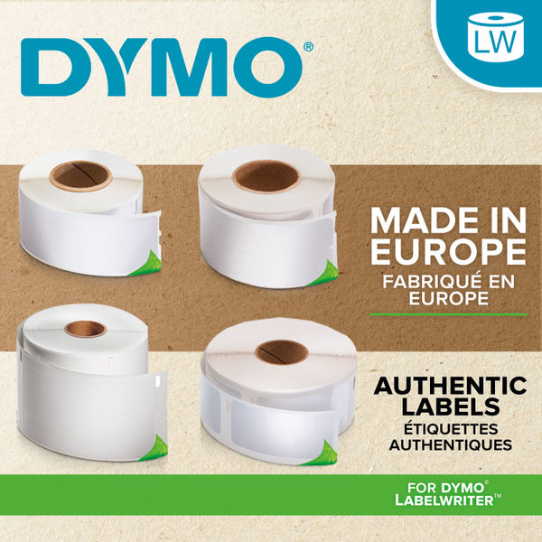 Dymo LabelWriter Return Address Labels 25 x 54mm Self-Adhesive White (Pack of 12