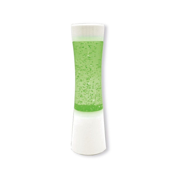 Miniature Shake and Shine LED Glitter Lamp White Base Battery Operated SGLL