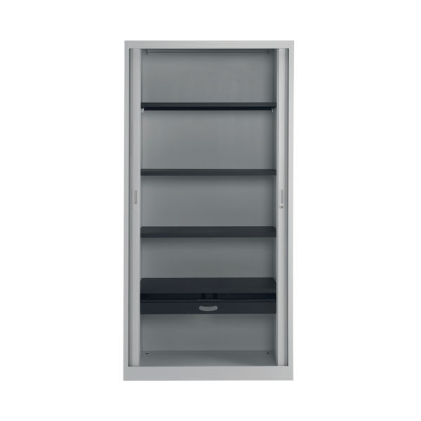 Talos Side Opening Tambour Unit 1000x450x1950mm Grey KF78760