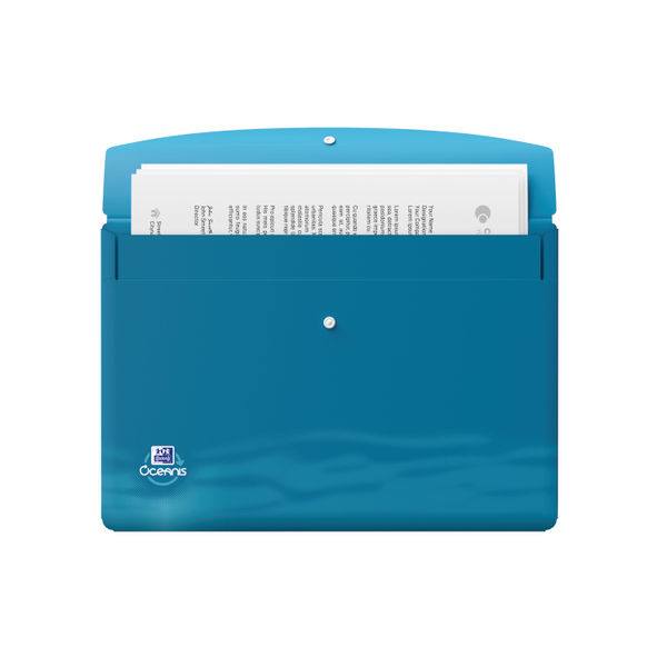 Oxford Oceanis Press Stud Wallet A4+ Assorted (Pack of 4) 400177825