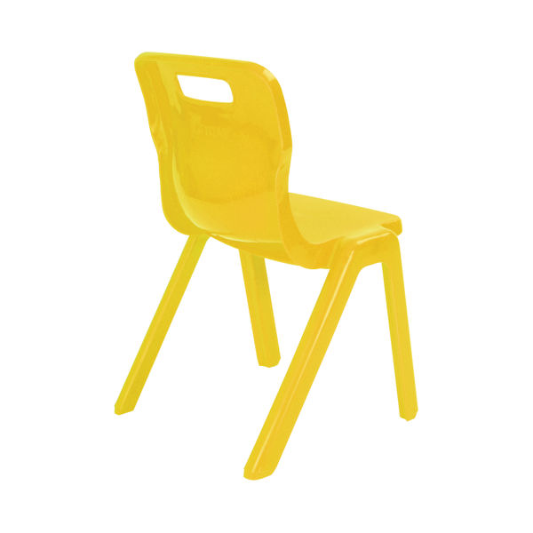 Titan One Piece Classroom Chair 363x343x563mm Yellow KF72158