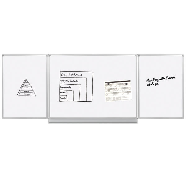 Bi-Office Infinity Trio Magnetic Lacquered Steel Surface Aluminium Frame 120x90cm TR02020509770