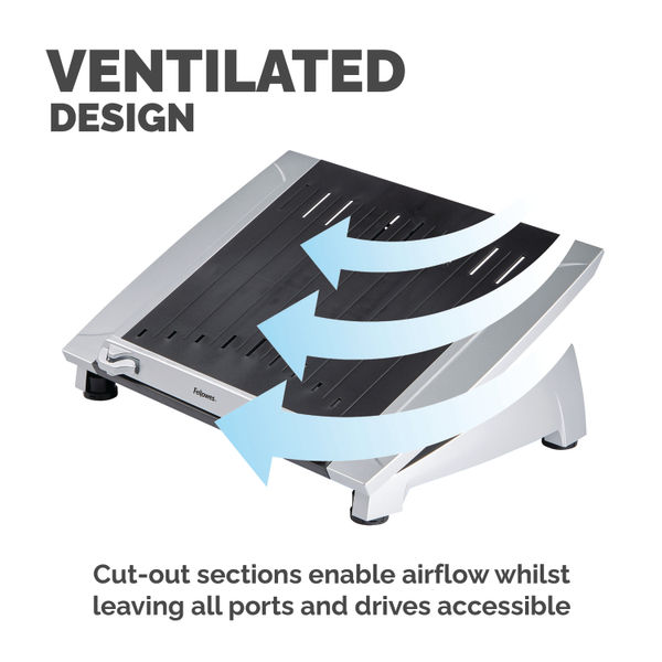 Fellowes Office Suites Laptop Riser Plus Black/Silver 8036701