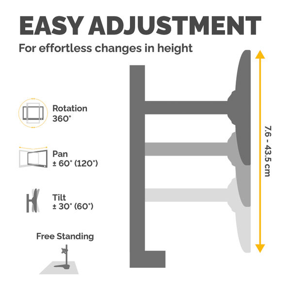 Fellowes Professional Series Free Standing Dual Horizontal Monitor Arm 8043701