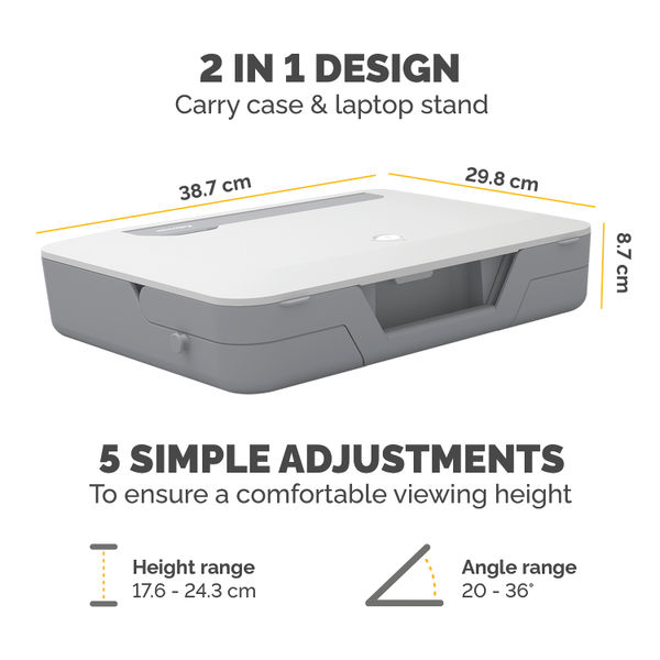 Fellowes Breyta Laptop 2 in 1 Carry Case/Laptop Riser White 100016565