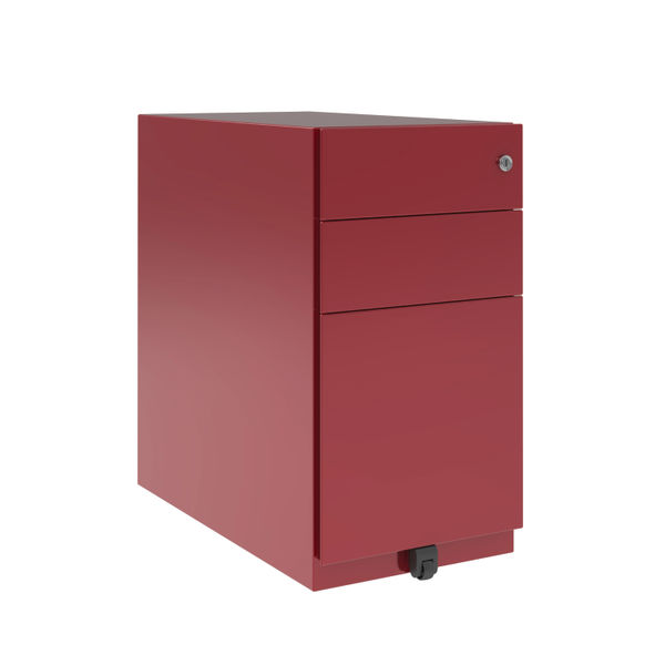 Bisley Note Pedestal 3 Combination Drawer 300x565x567mm Cardinal Red
