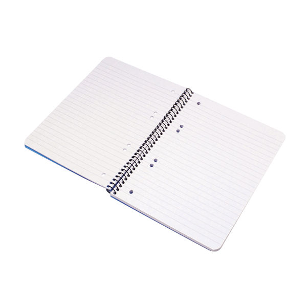 Q-Connect Spiral Bound Polypropylene Notebook 160 Pages A5 Blue (Pack of 5) KF10034