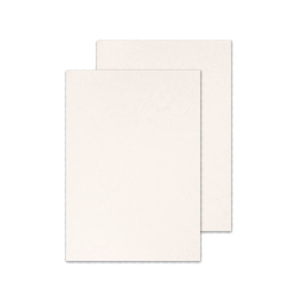 Q-Connect A4 White Leathergrain Comb Binder Cover (Pack of 100) KF00502
