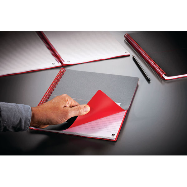 Black n' Red Wirebound Recycled Polypropylene Notebook 140 Pages A5 (Pack of 5) 100080221