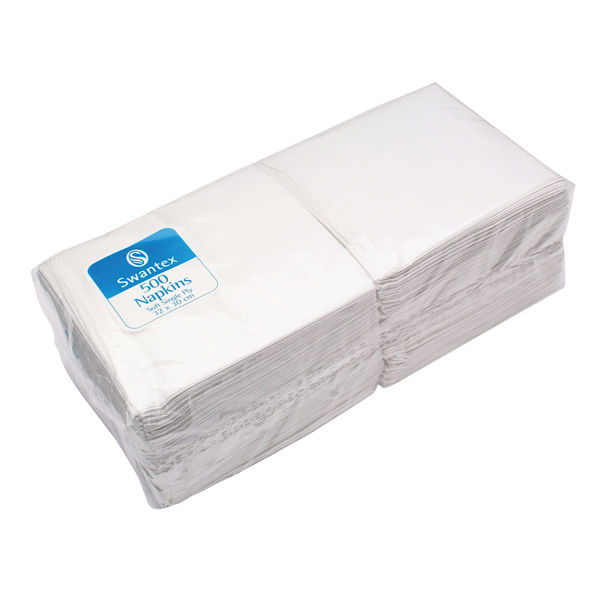 Paper Napkins 320mm 1-Ply White (Pack of 500)