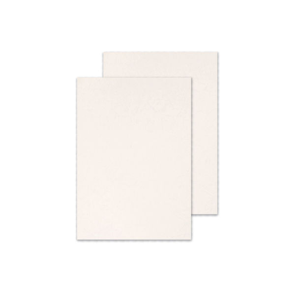 Q-Connect A4 White Leathergrain Comb Binder Cover (Pack of 100) KF00502