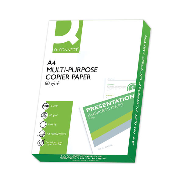 Q-Connect A4 White 80gsm Copier Paper (Pack of 2500) KF01087