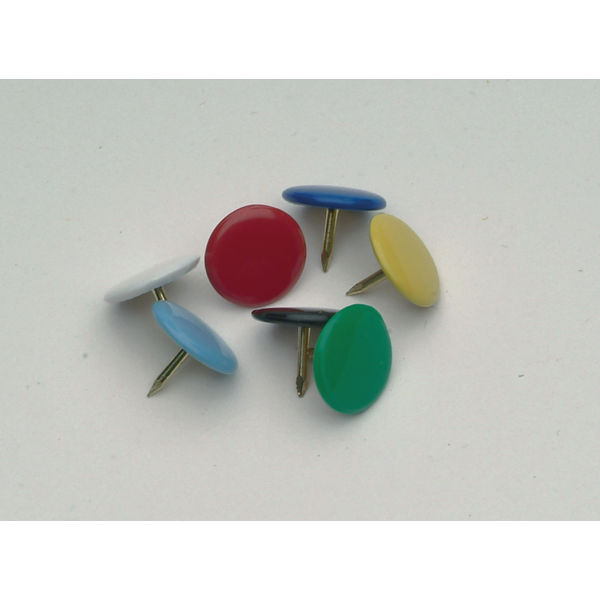 Q-Connect Drawing Pins Coloured (1200 Pack) KF02020Q