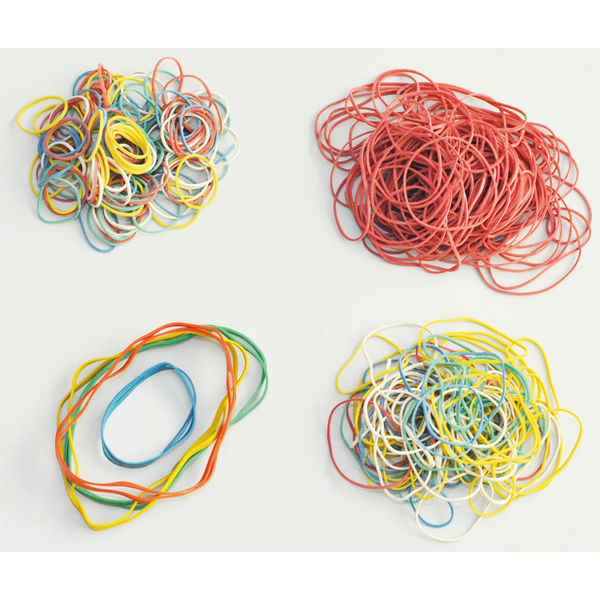 Q-Connect X-Band Rubber Bands 100x11mm Assorted Colours 100g KF14679