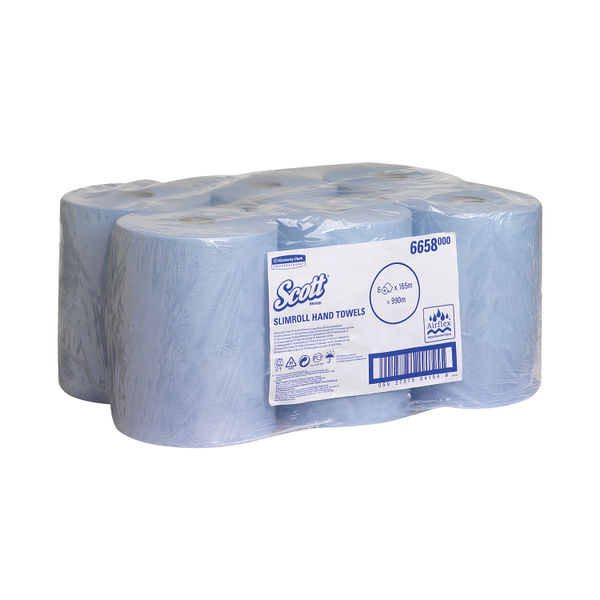 Scott 1-Ply 165m Slimroll Hand Towel Roll, Pack of 6 | 6658