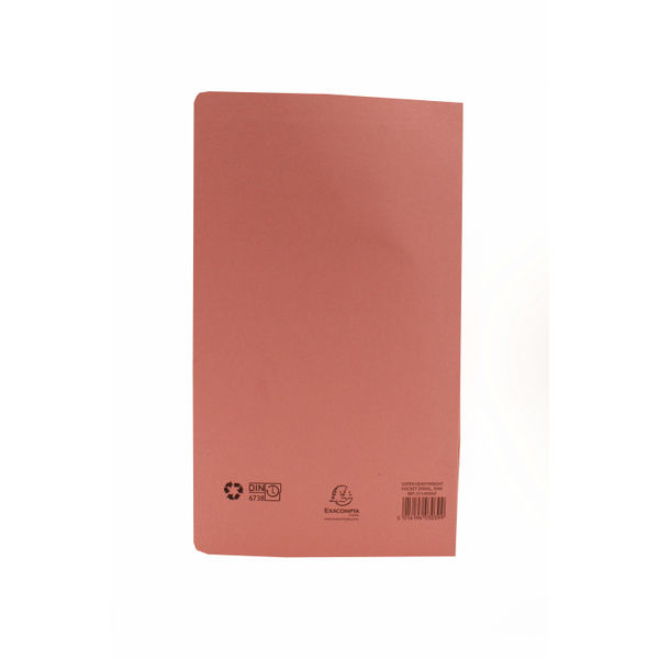 Exacompta Guildhall Heavyweight Transfer Spiral Pocket File Foolscap Pink (Pack of 25) 211/6006