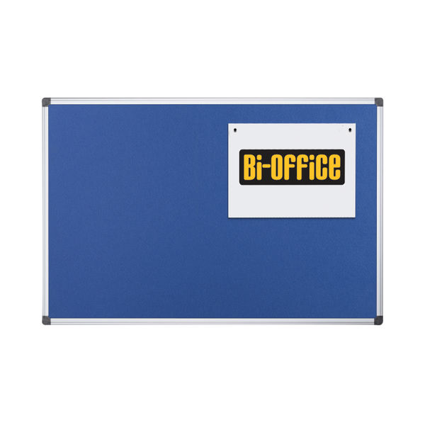 Bi-Office Aluminium Trim Felt Notice Board 1800x1200mm Blue FA27FA2743170