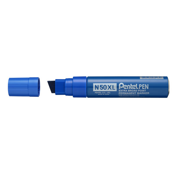 Pentel N50XL Marker Chisel Tip Blue (Pack of 6) N50XL-C