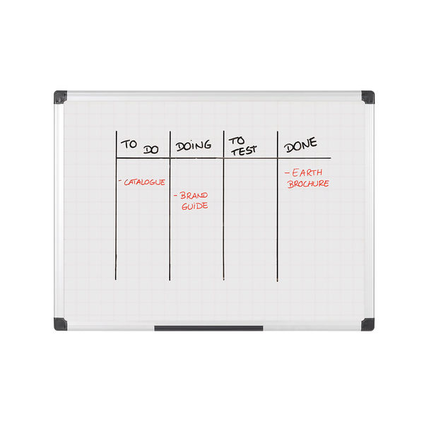 Bi-Office Maya Magnetic Whiteboard Gridded 1200x900mm MA0547170