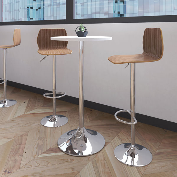 Jemini Stork High Stool 450x410x830-1040mm White KF90509