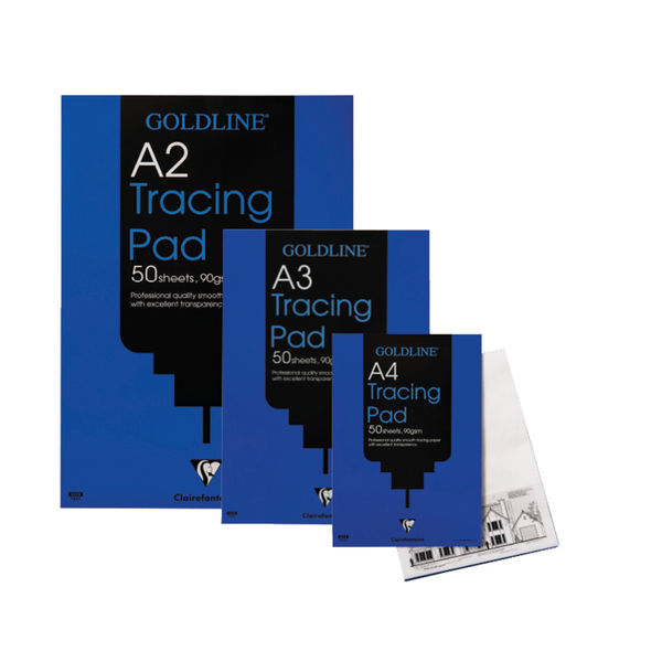 Clairefontaine Goldline Professional Tracing Pad 90gsm 50 Sheets A4 GPT1A4