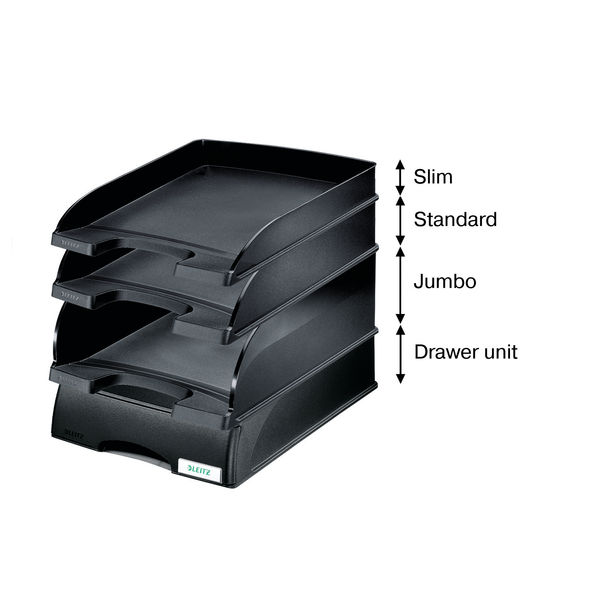 Leitz + Letter Tray with Drawer Unit Black 52060001