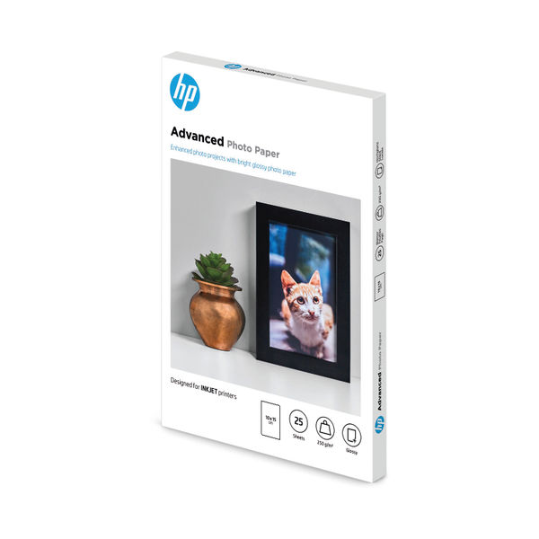 HP Advanced Glossy Photo Paper 250gsm 10x15cm Borderless (Pack of 25) Q8691A