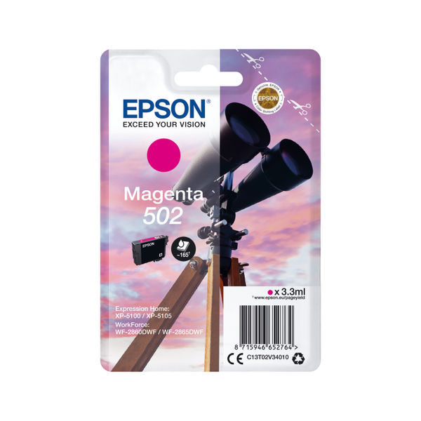 Epson 502 Ink Cartridge Binoculars Magenta C13T02V34010