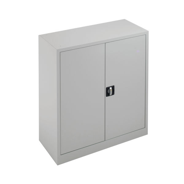 Talos Double Door Stationery Cupboard 920x420x1000mm Grey KF78752