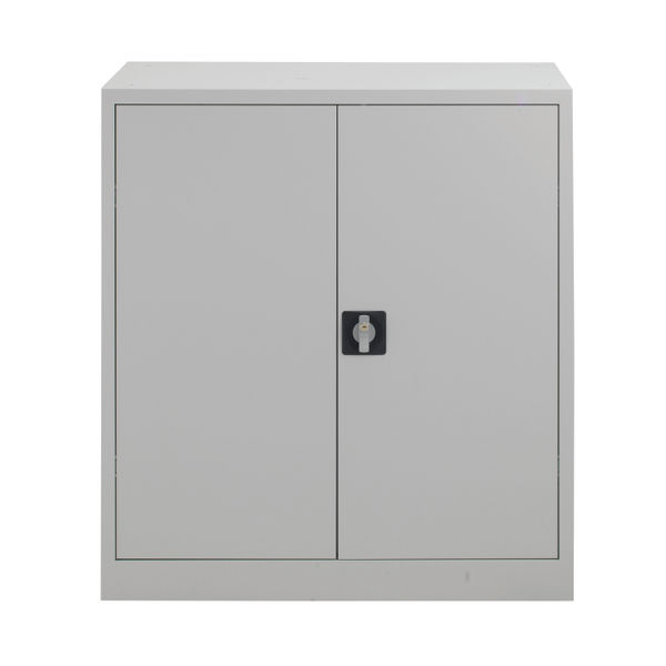 Talos Double Door Stationery Cupboard 920x420x1000mm Grey KF78752