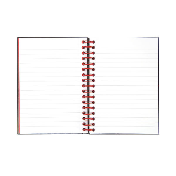 Black n' Red Wirebound Hardback Ruled Notebook A6 (Pack of 5) 100080448