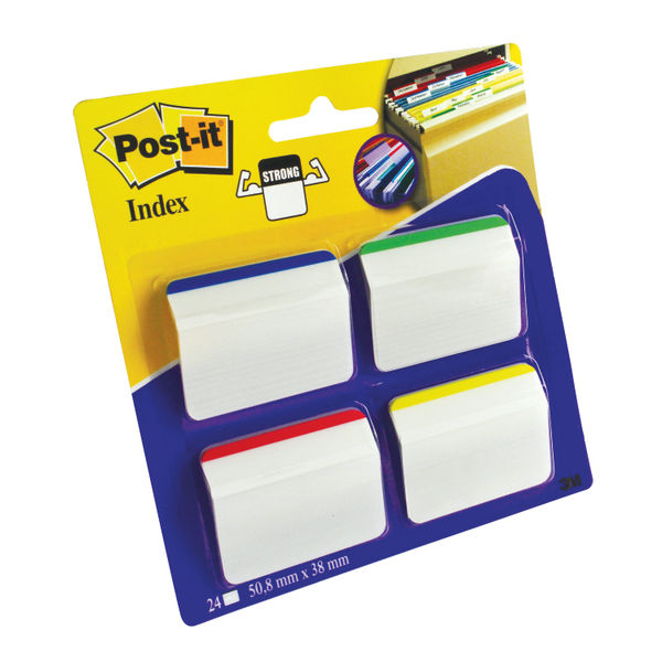 Post-it Assorted Angled Index Filing Tabs, Pack of 24 | 686-A1