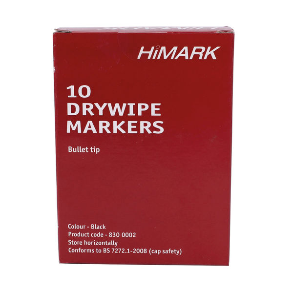 Black Whiteboard Marker Pens Bullet Tip (Pack of 10) WB15 804032